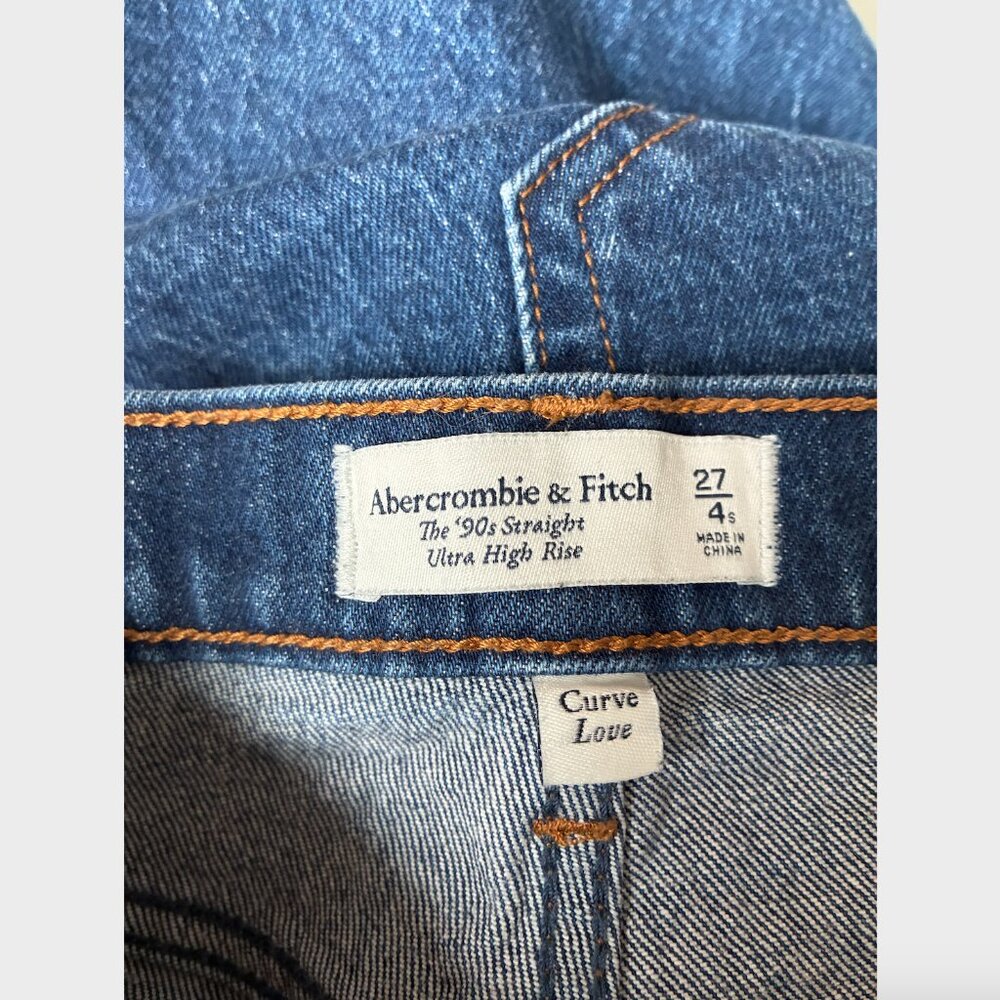 Abercrombie & Fitch Petite '90s Straight Ultra High Rise Curve Love - Size 27P - Picture 5 of 6